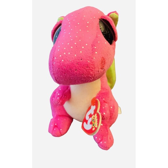 TY BEANIE BOOS DARLA THE PINK DRAGON WITH TAGS  2016 - Picture 1 of 3